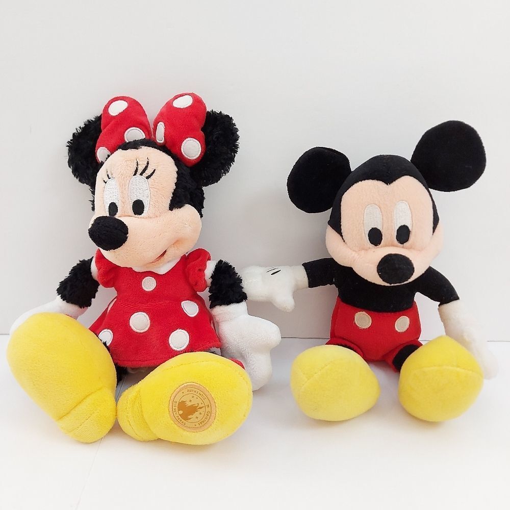 Disney Mickey Mouse And Minnie Mouse Plush Stuffed Dolls For Kids